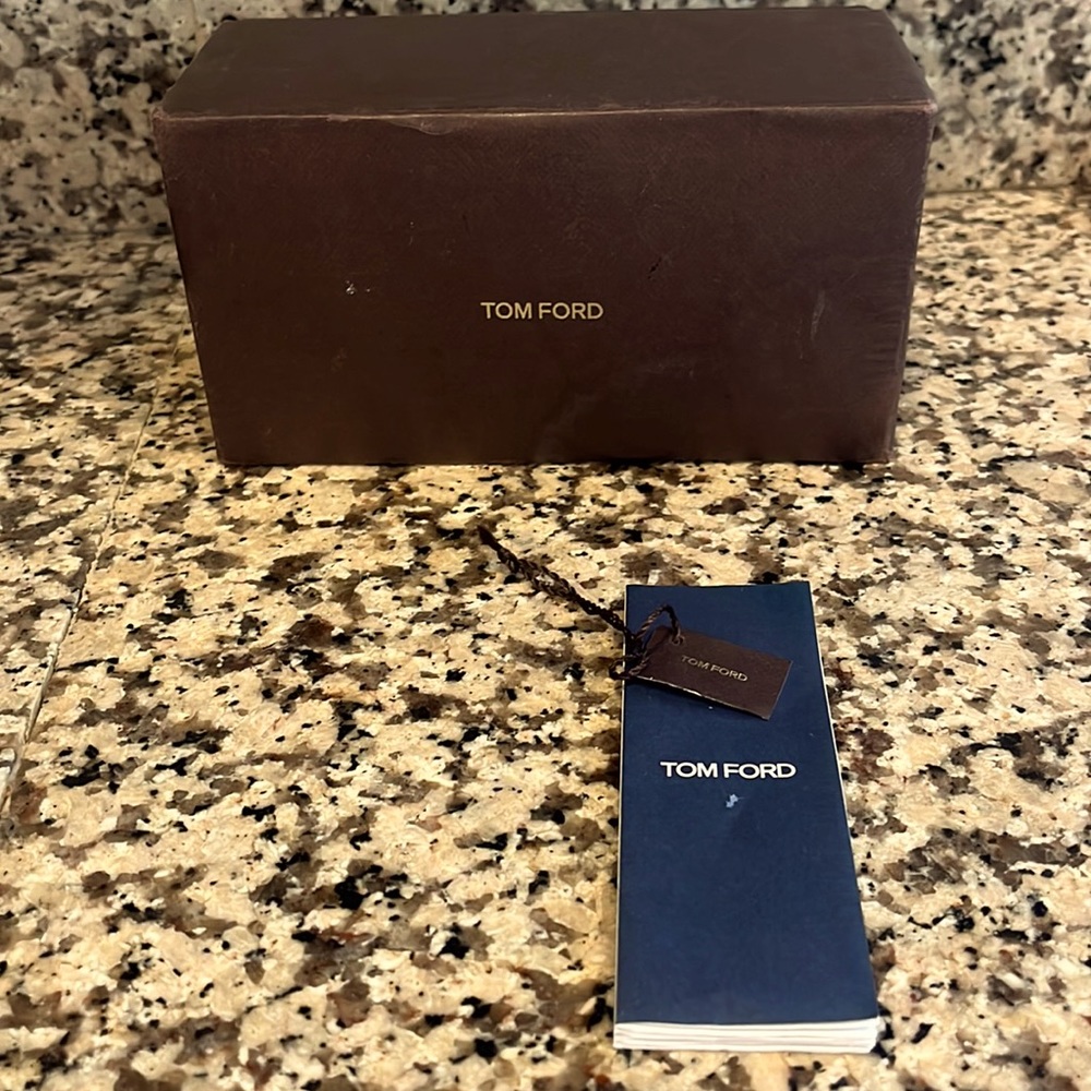 Tom Ford Sunglasses Box with tag & brochure.